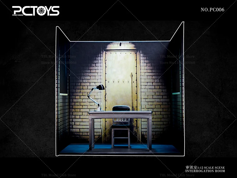 PCTOYS รุ่น PC006 ชุดโต๊ะและเก้าอี้จำลองห้องสอบขนาด 1/12 สำหรับฟิกเกอร์แอคชั่นขนาด 6 นิ้ว อุปกรณ์ประกอบฉากฉากทหาร