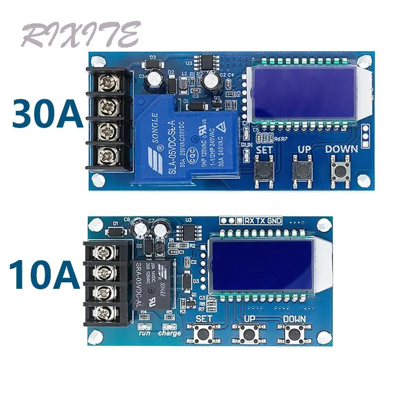 6-60v 30A 10A Lead-acid Solar Battery Charge Controller Protection Board Charger Time Switch 12v 24v 36v 48v Battery Capacity