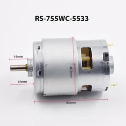 MABUCHI RS-755WC-5533 Motor DC 16.2V-24V-36V 18500RPM High Speed Large Torque Electric Drill Circular Saw 755 Motor