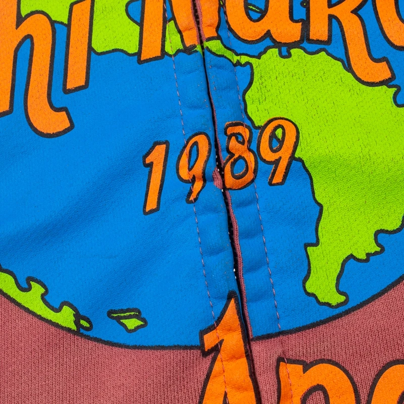 Amerikanischer Vintage-Hoodie mit Reißverschluss für Herren, gewaschen und abgenutzt, Destroyed-Look, Grafik-Hoodie, Oversize-Streetwear – Detail 9