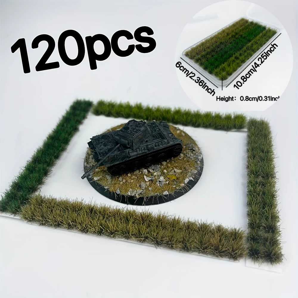 120 stücke Statische Gras Tuft Gemischte Farbe Mit 4 Saison Künstliche Pflanze Modell DIY Wargame Terrain Eisenbahn Sandtable Szene diorama