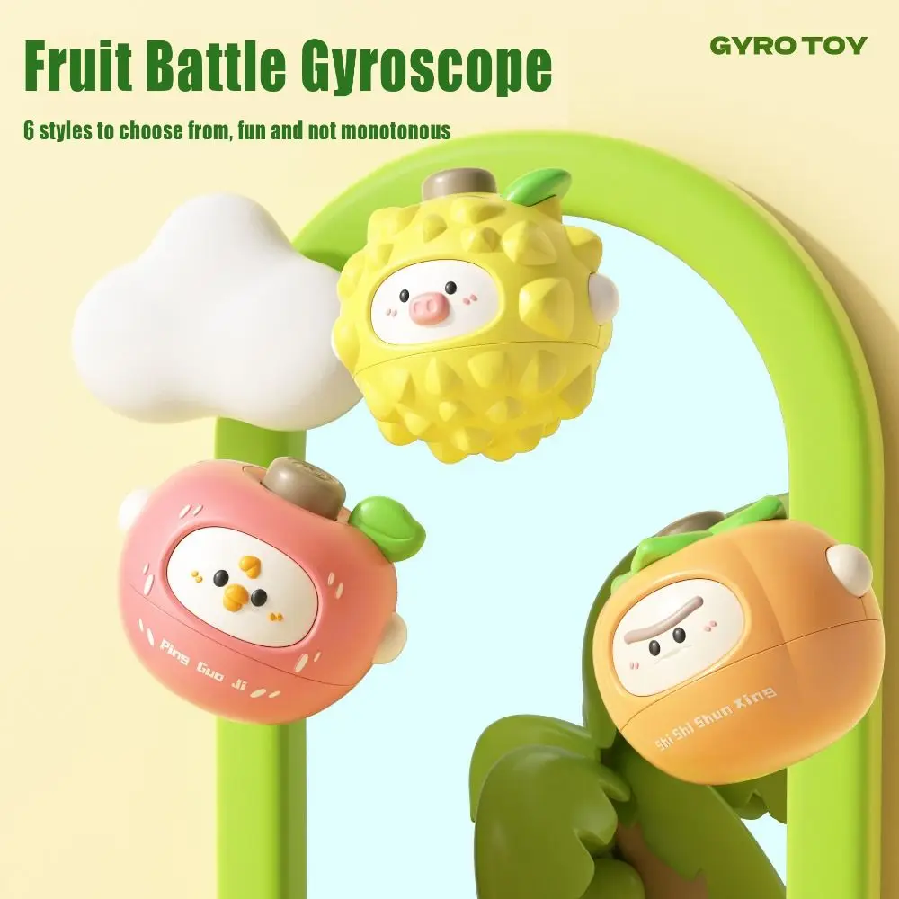 High Quality Fruit Shaped Fruits Gyro Toys Rotating Relief Stress Battle Gyroscope Spinning Top Toys Kids