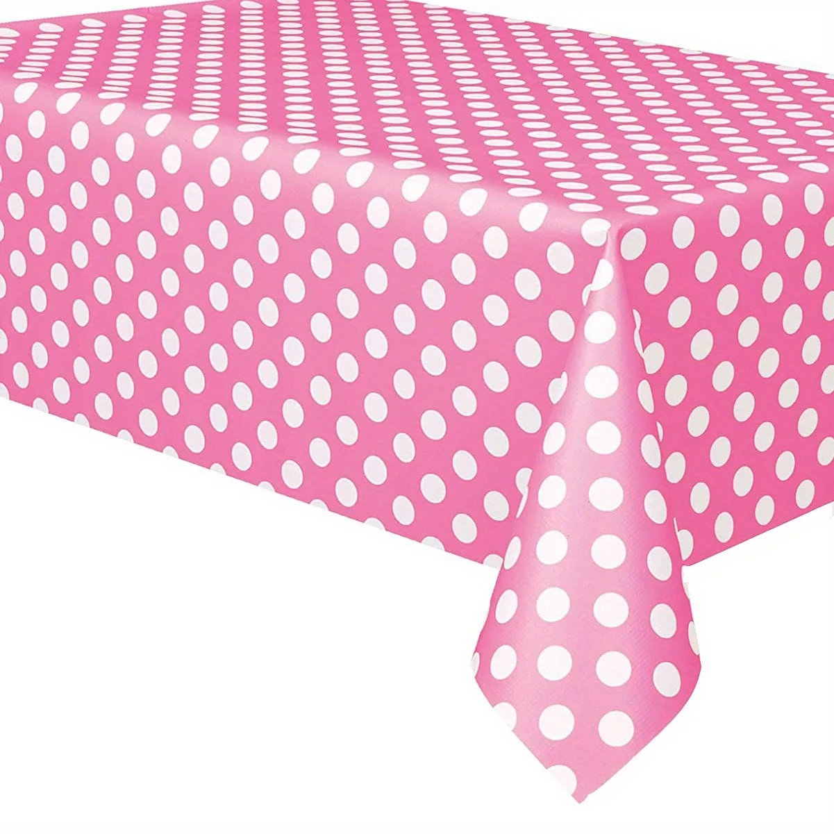 Polka Dot Disposable Rectangular Tablecloth Peva Restaurant Hotel Tablecloth Waterproof Oilproof Tablecloth Washable 137X274cm