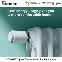 SONOFF TRVZB Zigbee Thermostatic Radiator Valve Smart Home Heating Froest Protection Remote Group Control Via EWeLink Alexa