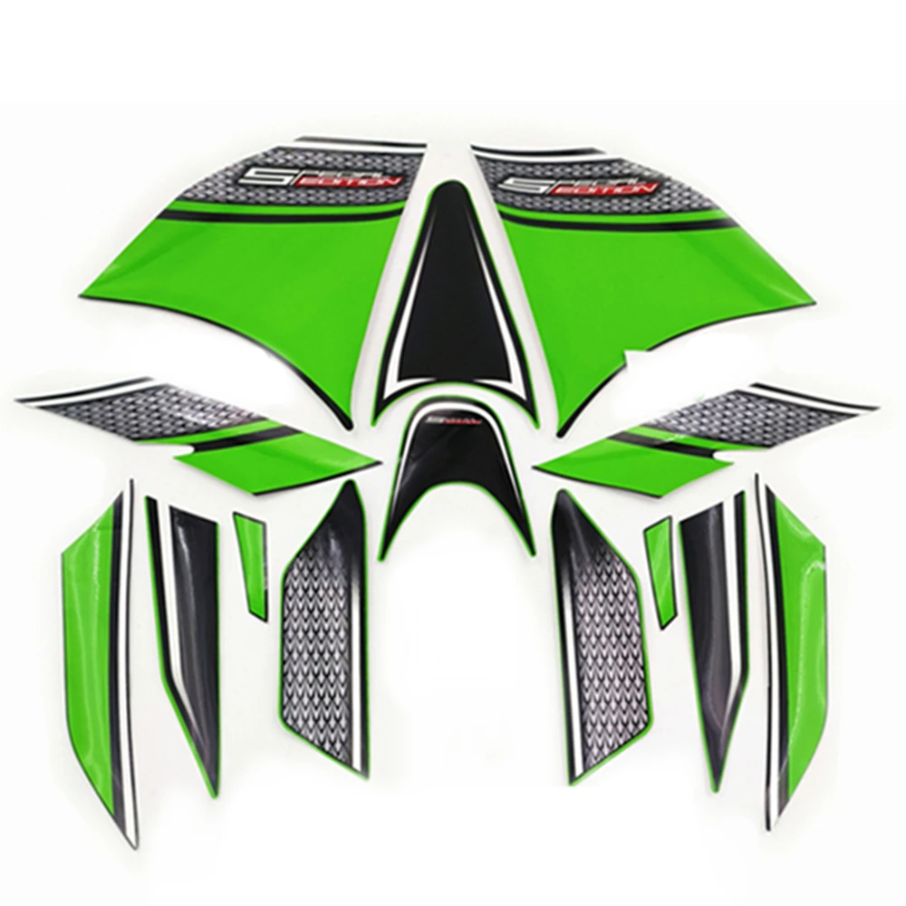 Motorcycle Fairing Full Kit Green Ninja300 Protector Stickers Waterproof Decoration Decal Parts For Kawasaki Ninja 300 2013-2014
