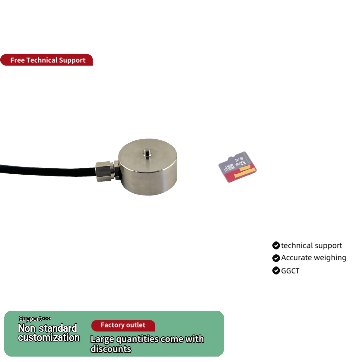 High Precision Load Cell Sensor 10kg-1000kg Stainless Steel Pressure Sensor with Digital Controller Display Meter Set