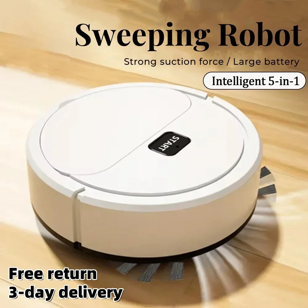 Smart Sweeping Robot Mini Silent Vacuum Cleaner Sweep Mop Brush 5-in-1 Multi-function Cleaning Machine for Home