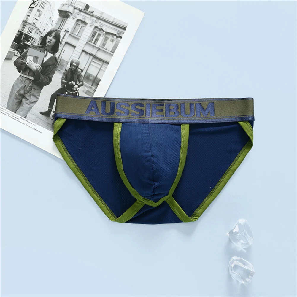 Comfortable Briefs Low Waist Underwear 95 Cotton Composition Classic Theme Comfortable Low Waist Briefs Army Green