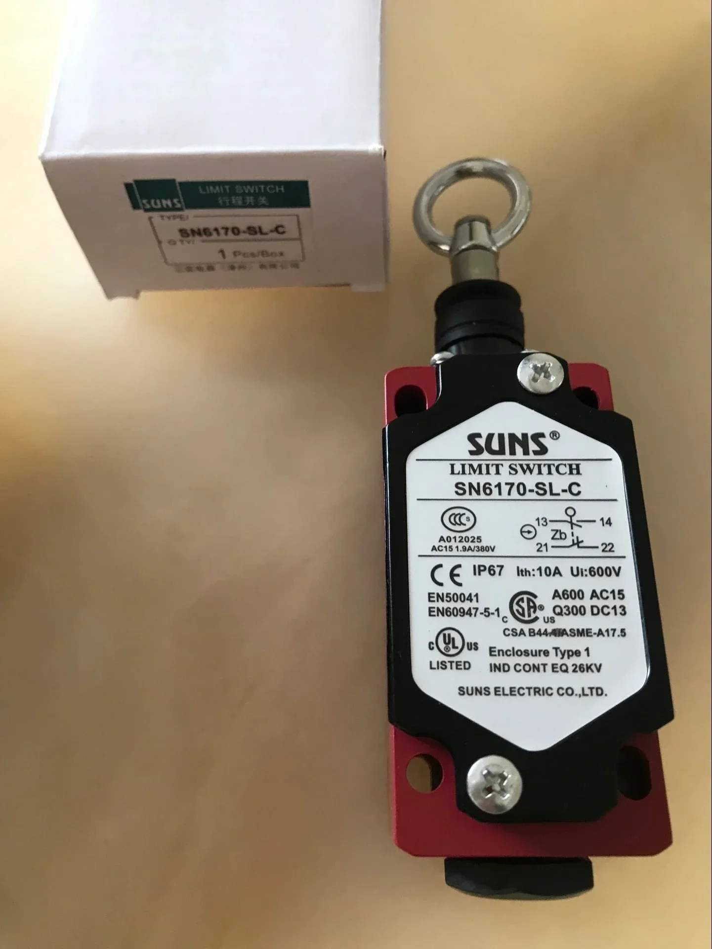 San Shi Pull Cord Switch SN6170-SL-C-R/SN4170-SL/SN2170 Pull Cord Emergency Stop Switch