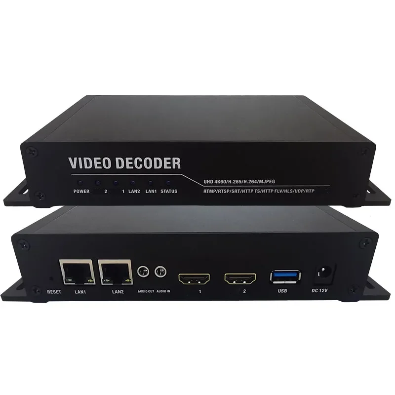 OTV-MD16 IP RTMP RTSP TS RTSP UDP HTTP TS  FLV UDP SRT RTP to Video Decoder H265 H264