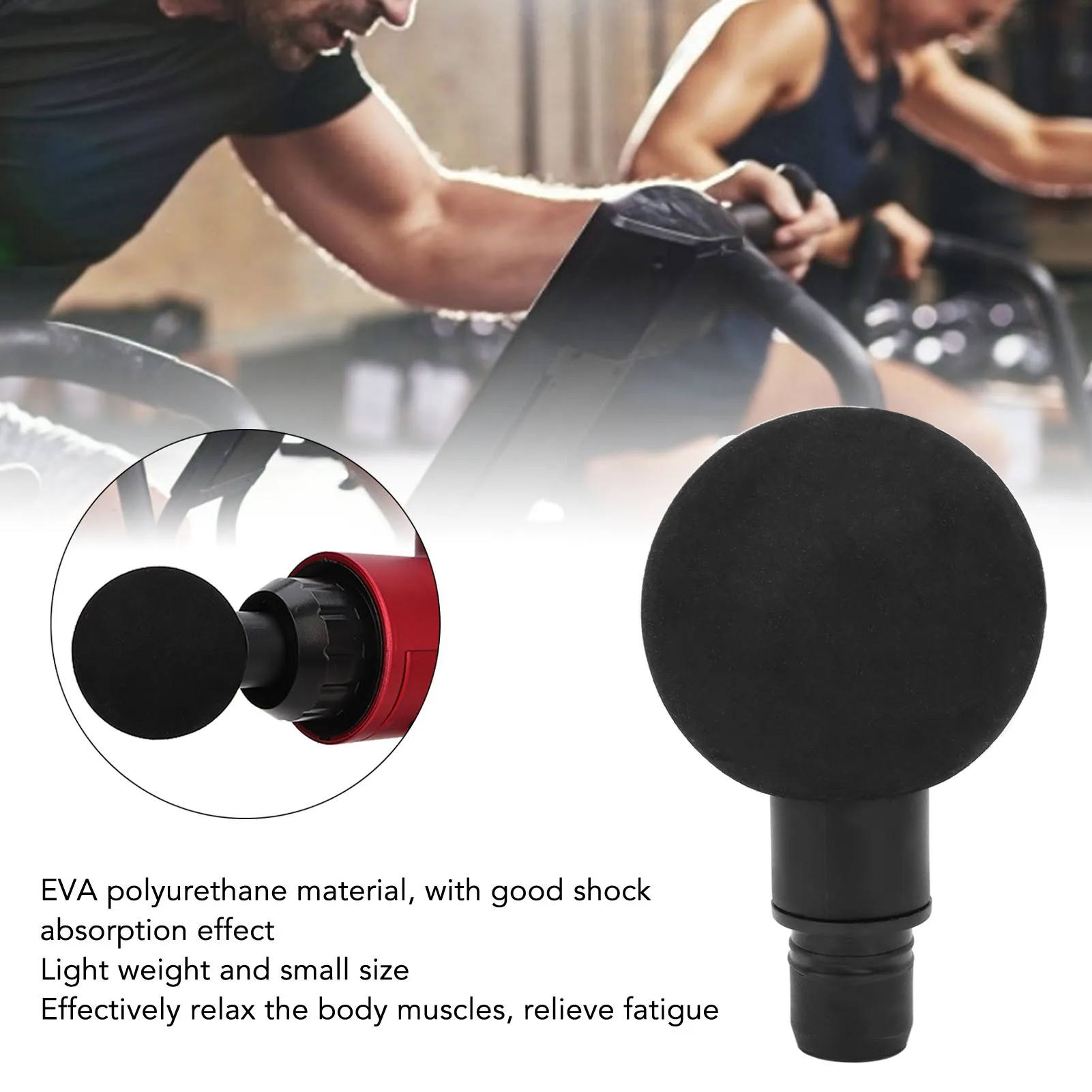 19mm Diameter Fascia Gun Head Applicator Attachment Replacement Muscle Massager Head Deep Tissue Percussion Plug for Buttocks