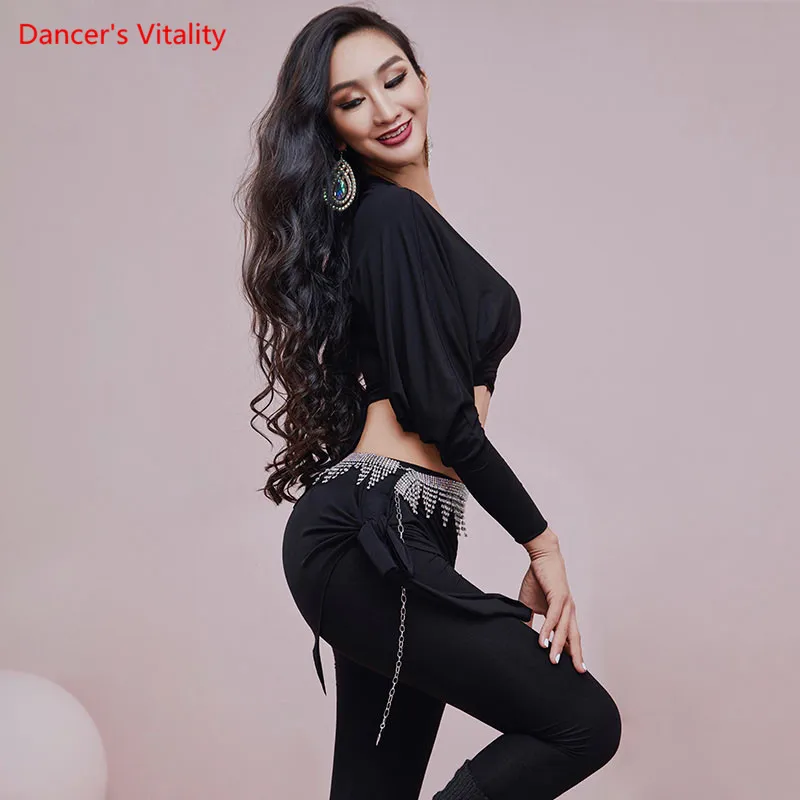 Belly Dance Top Or Pants Loose Shirt Long Sleeve Trousers Practice Clothes Oriental Dancewear Performance Clothing Female