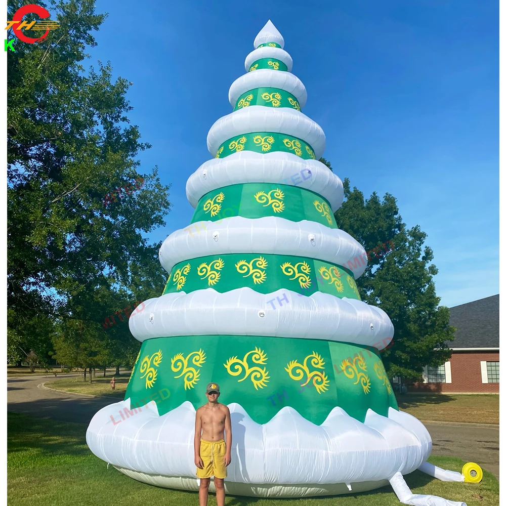 Fast Air Ship 33ft riesiger aufblasbarer Weihnachtsbaum, Hofpark, Weihnachtsdekoration mit Beleuchtung zum Verkauf