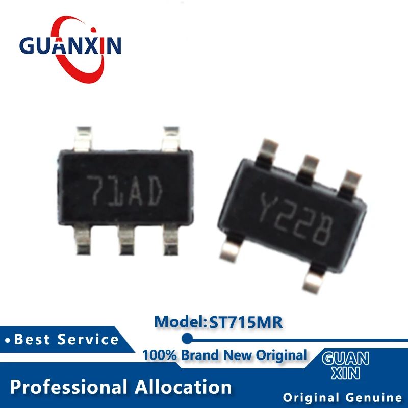

100% New electronics ST715MR SOT23-5 Marking 71AD ST715