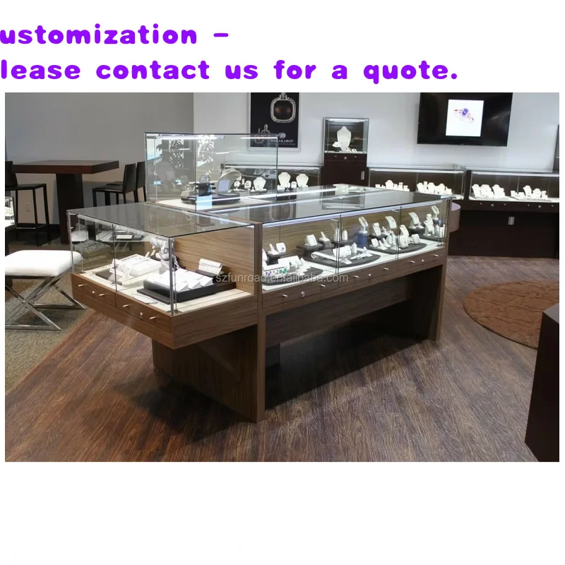 

custom.OEM Jewellery Showroom Designs Shop Counter Jewelry Glass Display Showcase Jewelry Store Furniture