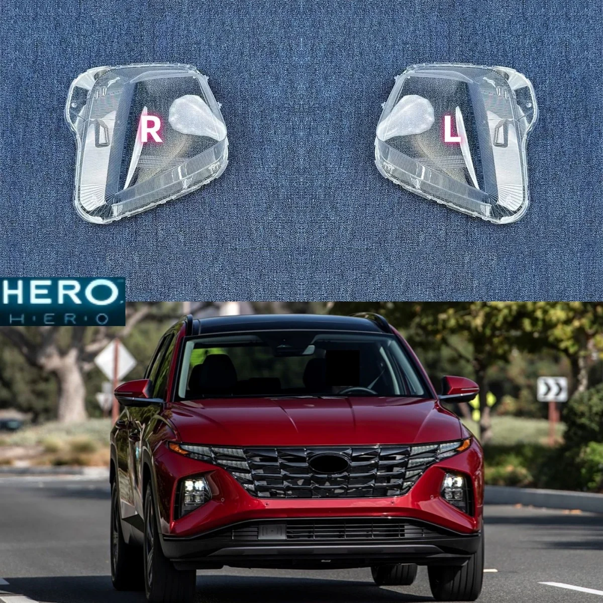 

Для Hyundai Tucson 2021 2022 2023, крышка фары, прозрачный корпус фары из плексигласа, замена оригинального абажура