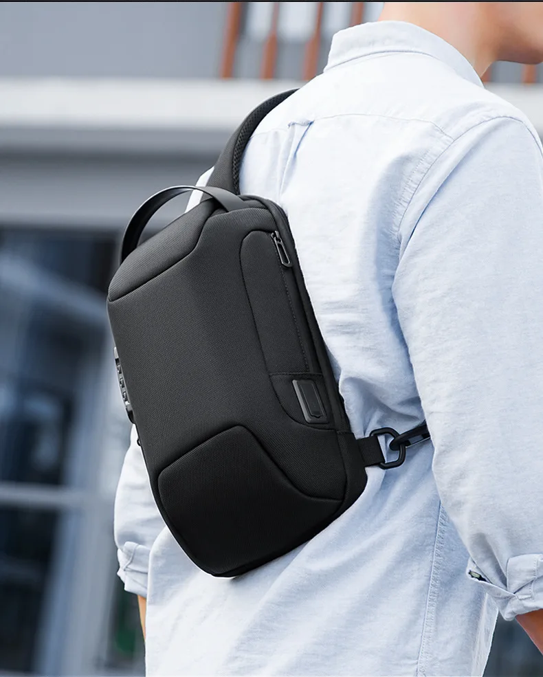 Mark Ryden Chest Bag Anti-thief Men Crossbody Bag Waterproof Shoulder Bags USB Charging Short Trip For Male Travel Pack