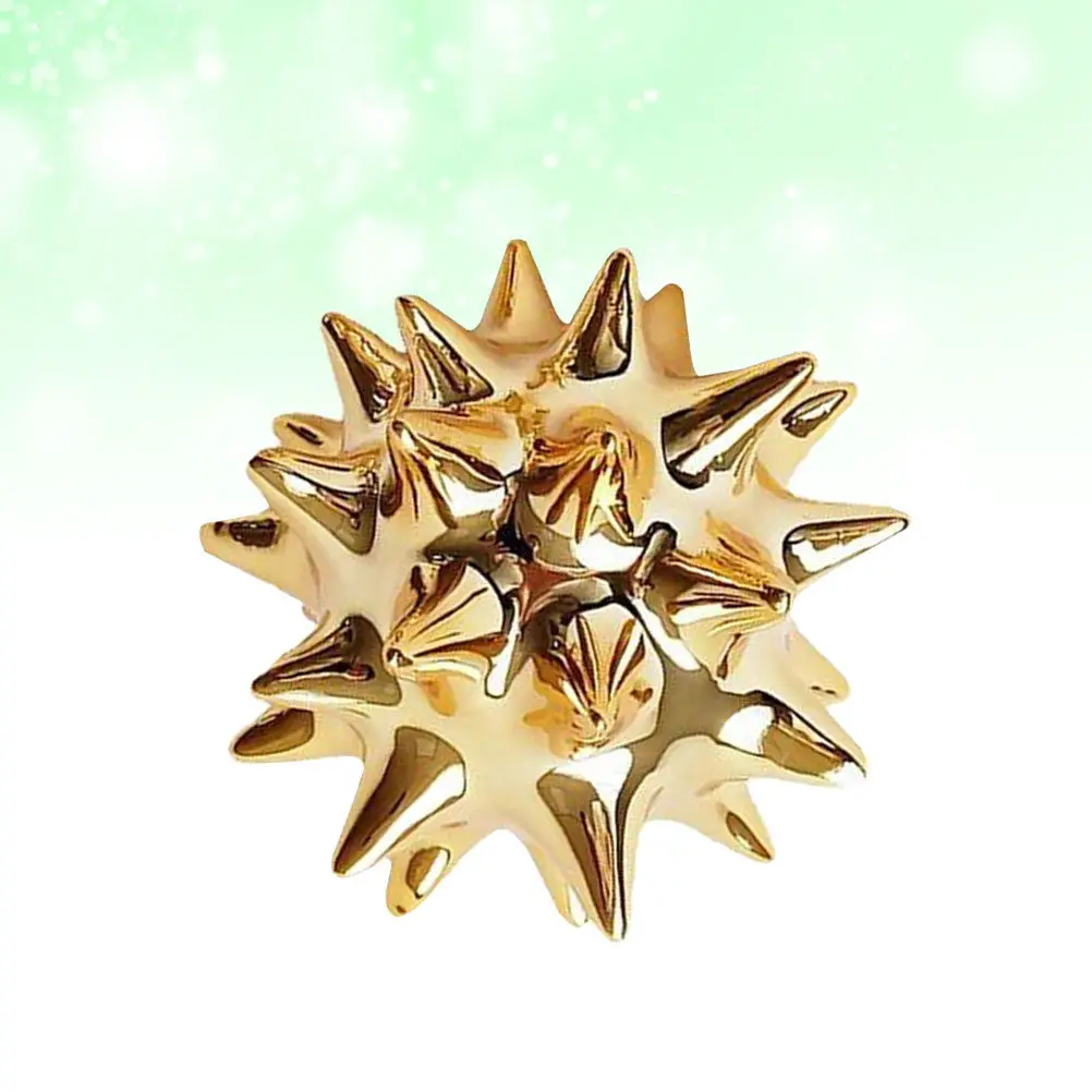 Urchin Ball Ornament Natural Solid Wood Non Toxic Bright Color Unique Shape Desktop Decoration Creative Room Home