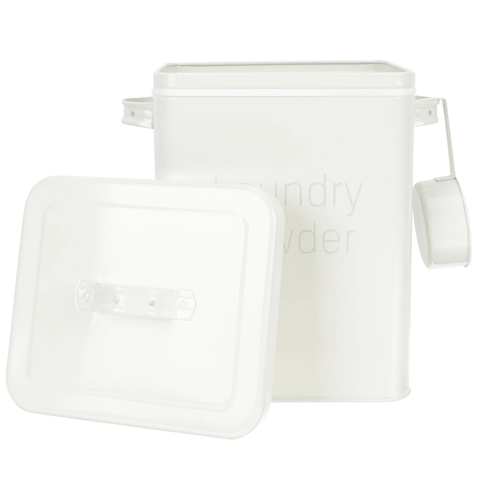 

Detergent Box Large Capacity Iron Laundry Powder Storage Container Multi Purpose Bucket For Washing Powder Rice Flour Pet Food