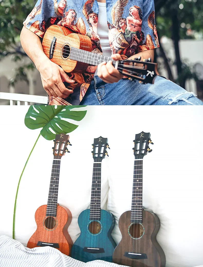 Performance Grade Bright Light Full Single Ukulele Professional Grade 23 Inch 26 Beginner Small Guitar Female Male