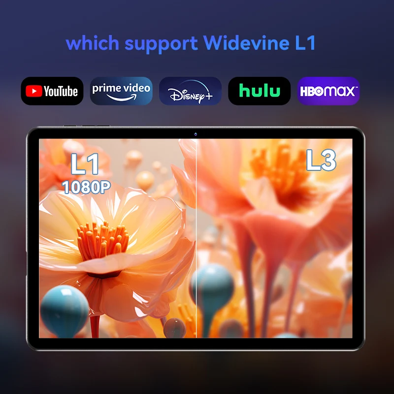 تابلت ALPHAWOL Lpad1 Android14 ثماني النواة جديد 10.1 بوصة FHD WideVineL1 + Netflix Max 16GB RAM 128GB ROM 5500mAh Dual WiFi TabletPC