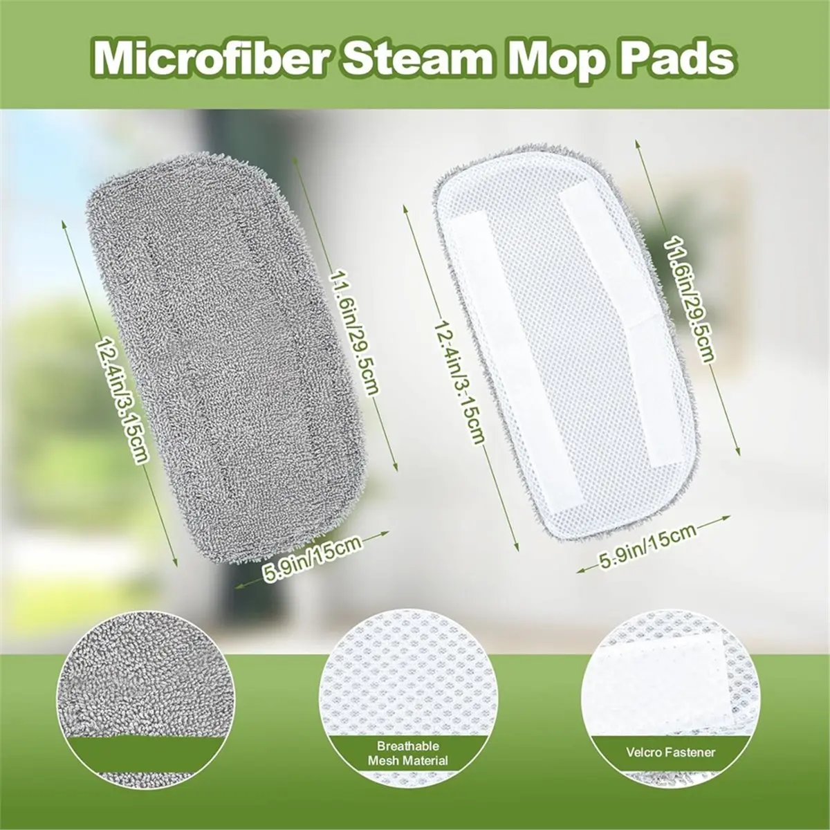 GorFanty GF-6610B/GF-6610, Neugo NE033/NE033M 및 Mxnsewr 스팀 청소기용 스팀 청소기 패드 6팩, 세척 가능한 극세사 천