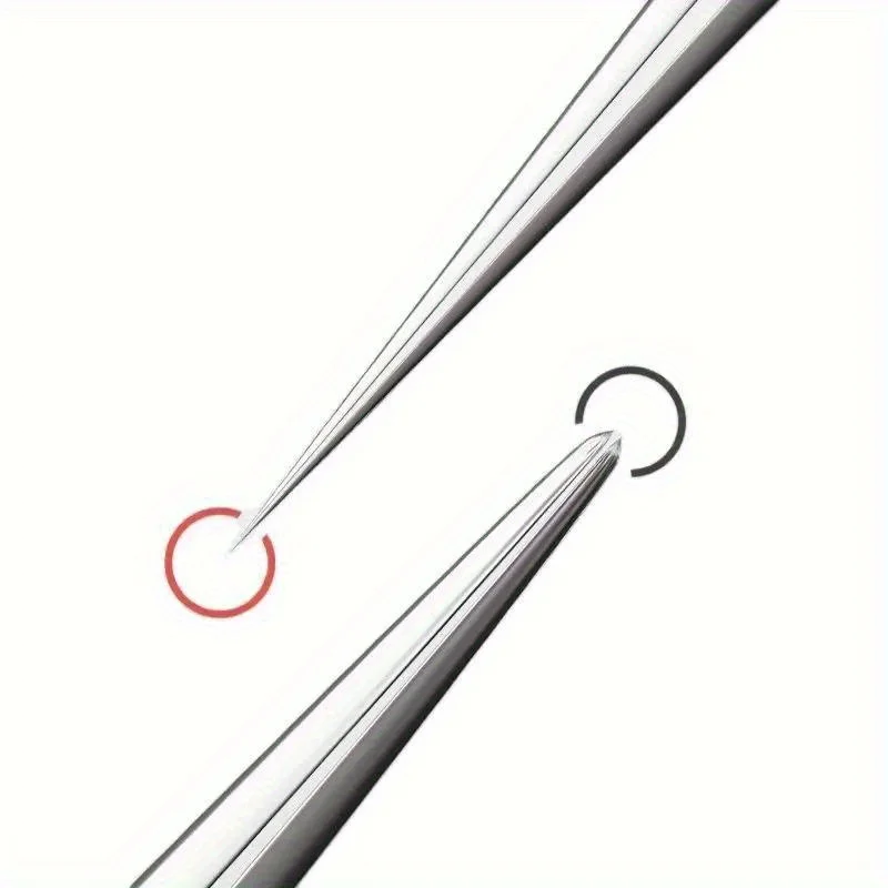 Einteilige Packung mit ultrafeinen Nr. 5-teilige Pinzette zur Entfernung von Mitessern, wirksam zum Entfernen von Mitessern, Whiteheads usw.