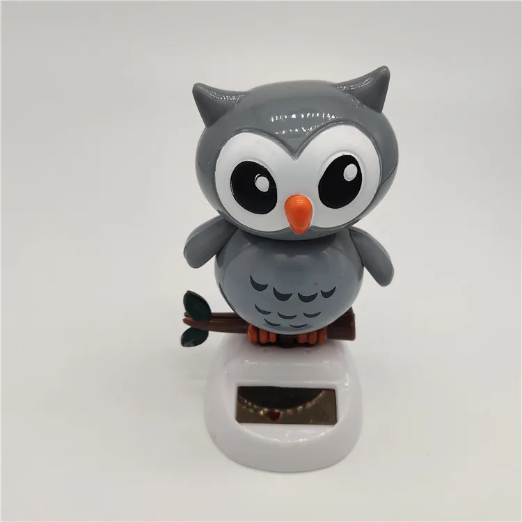 HOT SALE New Solar Swinging Owl Doll Car Ornament Creative Cartoon Owl Car Decoration Desktop Ornament Children Solar Toys