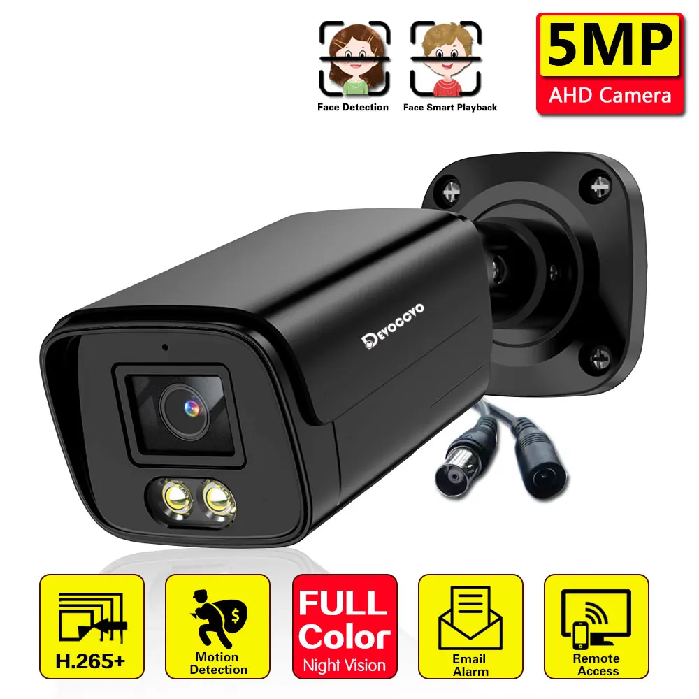 AHD Bullet Outside Security Camera Face Detection Outdoor Waterproof CCTV Video Surveillance Camera with Motion Sensor 5mp