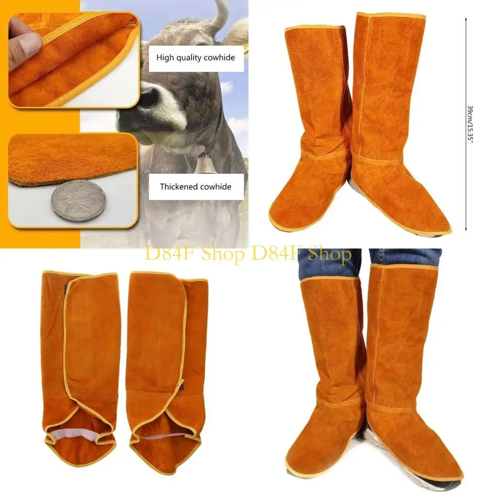 

D84F Welding Spats Shoes Cover 15inch Welder Working Tool Feet Cover