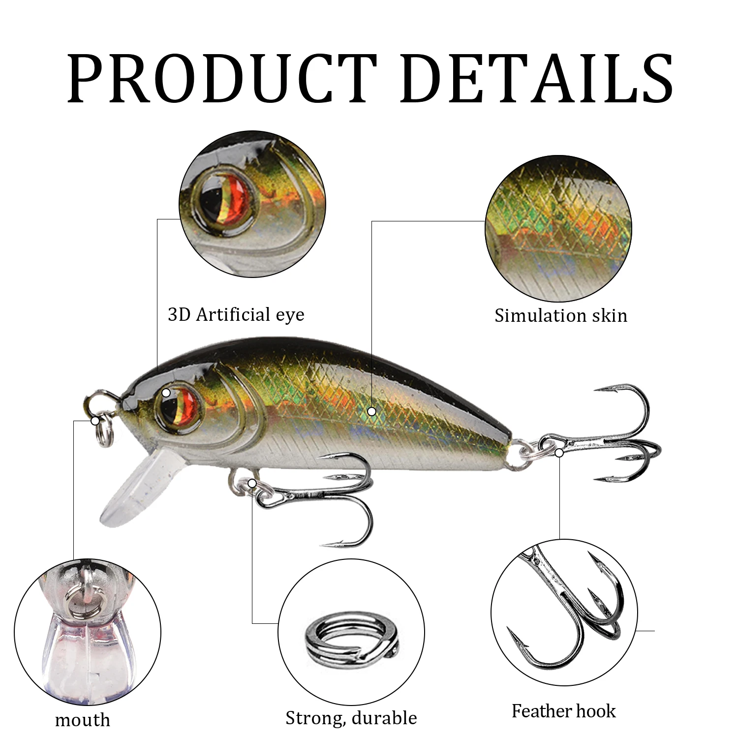 1Pc Japan Hot Model Floating Minnow Fishing Lures 5cm 4.5g Jerkbait Bass Pike Carkbait Wobblers Swimbait Professional Bait