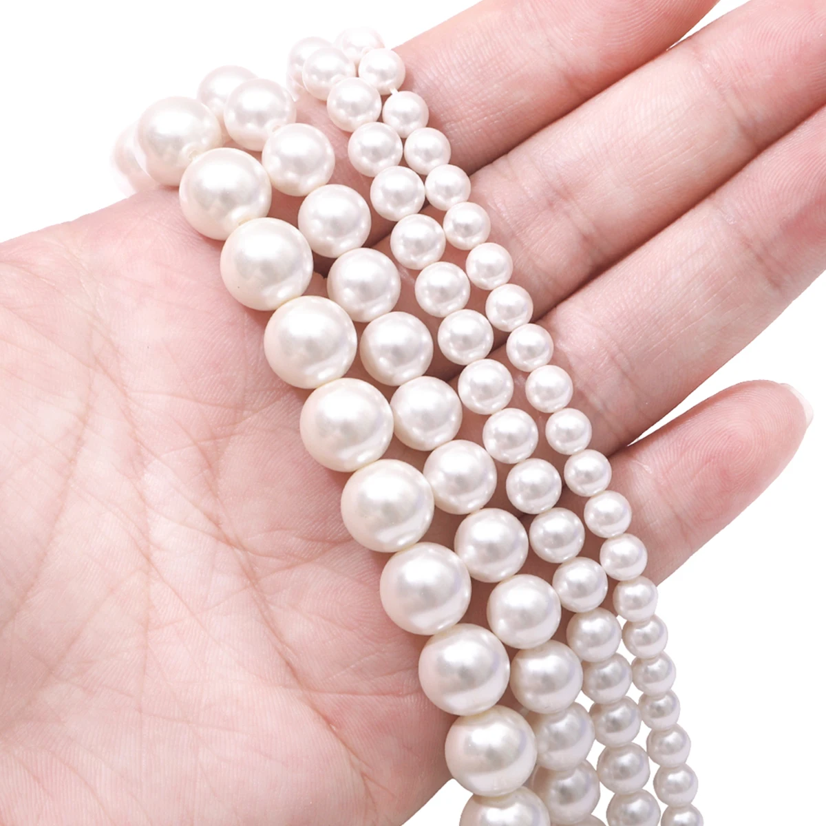 2/3/4/5/6/8/10mm Glass Imitation Pearls Beads for DIY Bracelet Earrings Necklace Beads for Handmade Jewelry Making Craft