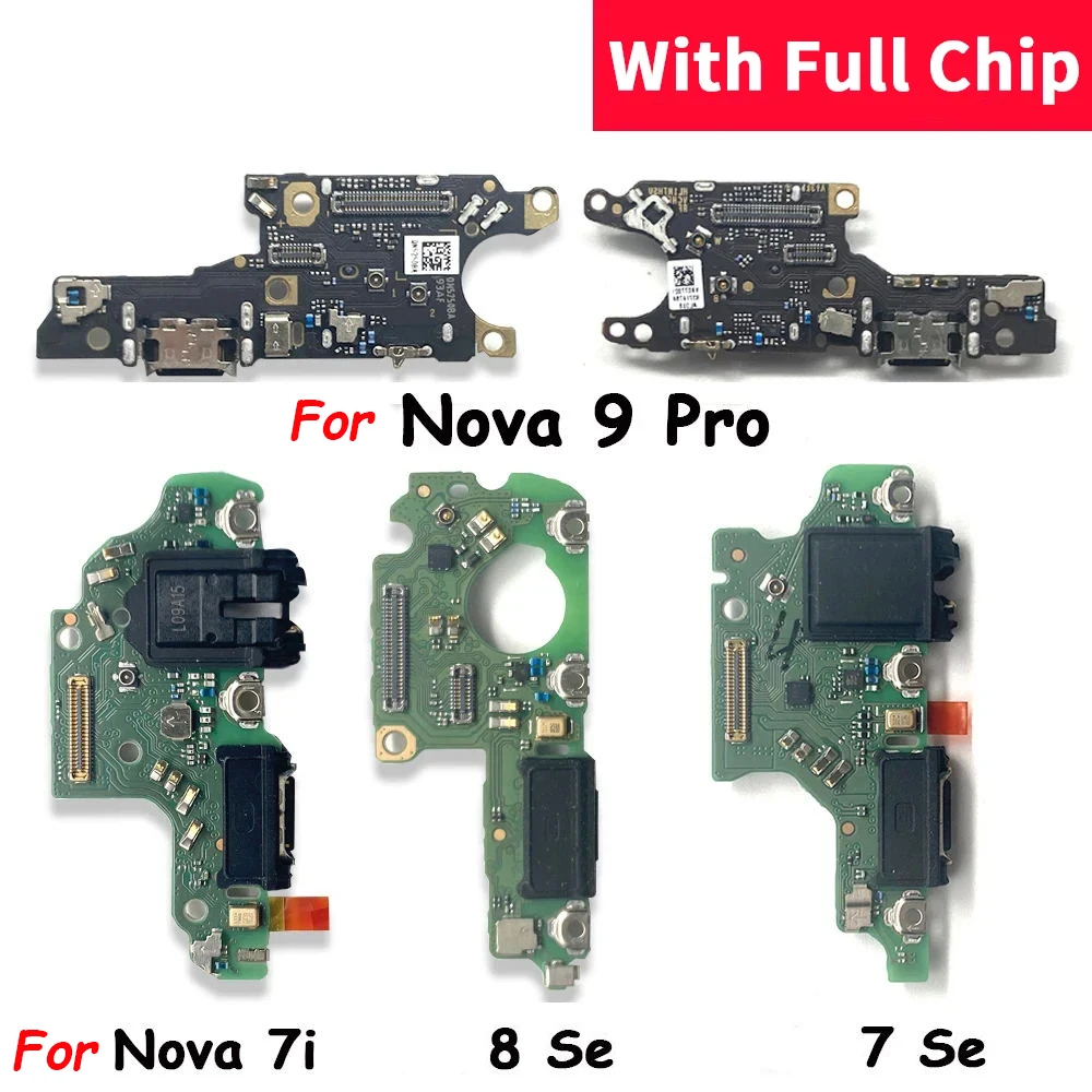 NEW USB fast Charging Port Dock Charger Plug Connector Board Flex Cable With Mic Microphone For Huawei Nova 5T 7 8 9 10 Pro Se