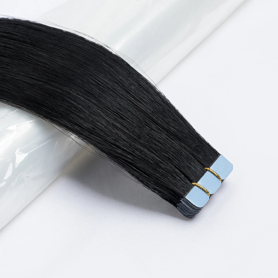 10 piezas mini tape in de extensiones de cabello de 12 a 20 pulgadas, cabello humano natural invisible, extensión tape in, marrón chocolate 02 3