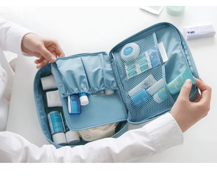 Tragbare Handarbeit Lagerung Tasche Mesh Teiler Beutel Garn Stricken Werkzeuge Organizer Fällen Lagerung DIY Bekleidung Reise Kulturbeutel – Detail 16