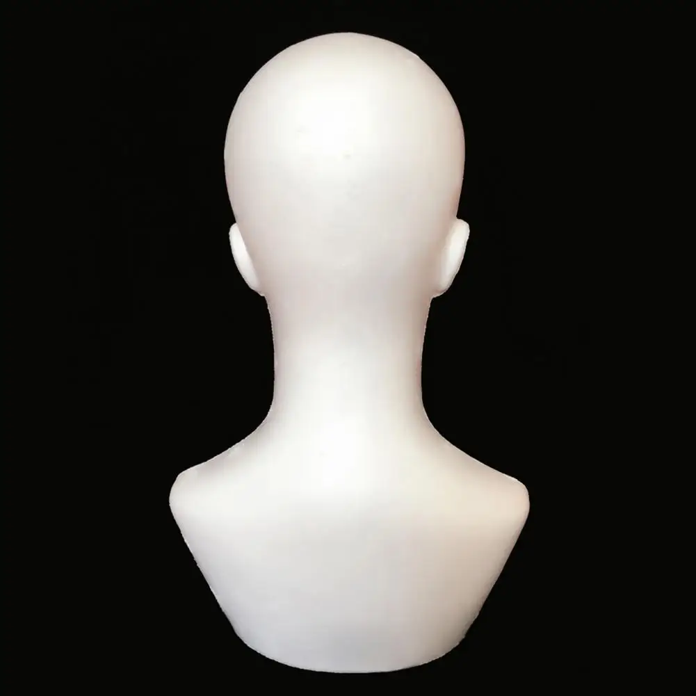 Mannequin Wig Display Lifelike White Foam Mannequin Head Model Lightweight White Easy To Clean Display Wig Display Stand Rack