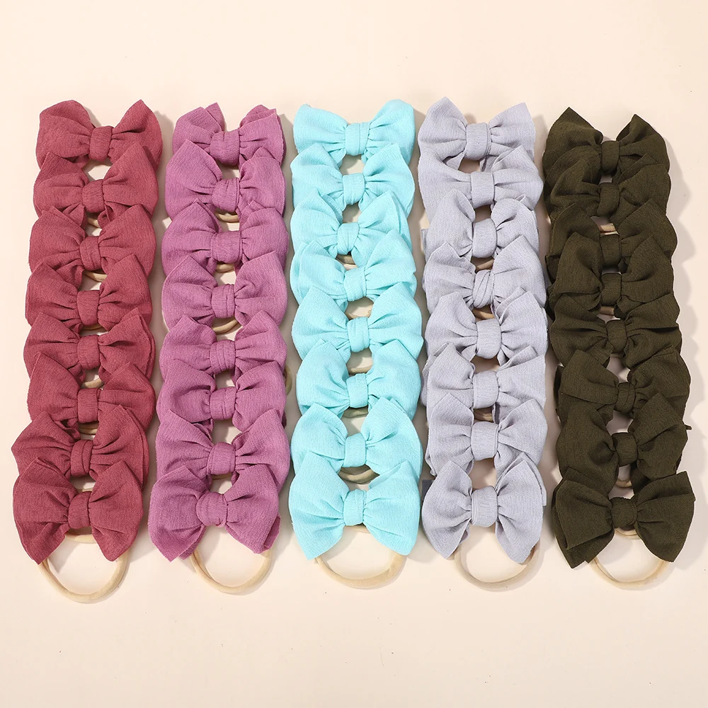 

40PCS/set Random color Bow Baby Headband for Kids Girls Newborn Turban Elastic Hair Bands Nylon Fashion Hair Accessories
