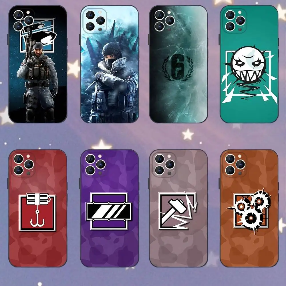 

Rainbow-Six Siege Phone Case For iPhone 16,15,14,13,12,11,Mini,Pro,SE,MAX White Matte Shockproof Cover