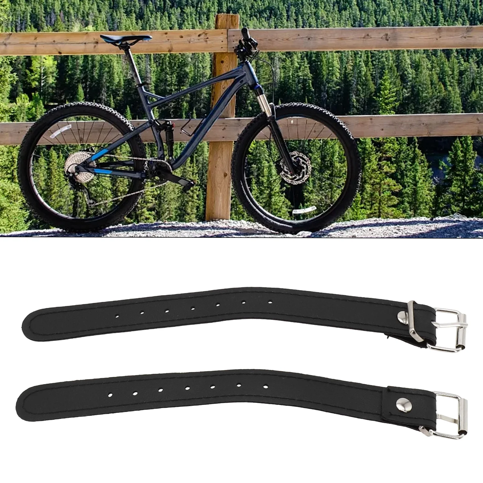 

2 X Leather Basket Strap 22cm Children's Bicycle Leather Basket Strap With Metal Buckle Adjustable Kids Bike Practical Tools