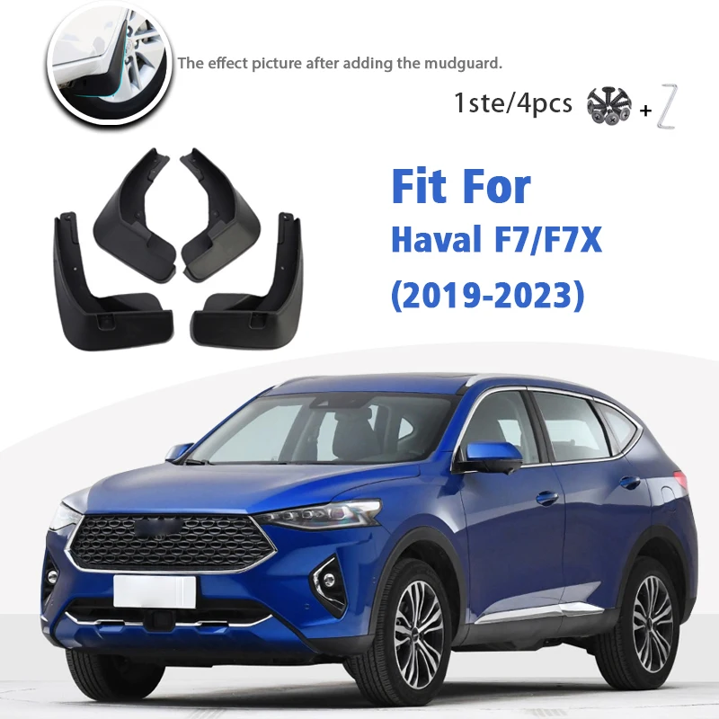 

Mudflaps For Haval F7 F7X 2019-2022 Front Rear 4pcs Mud Flap Mudguard Car Accessories Styline MudFlap Fender Splash Guard