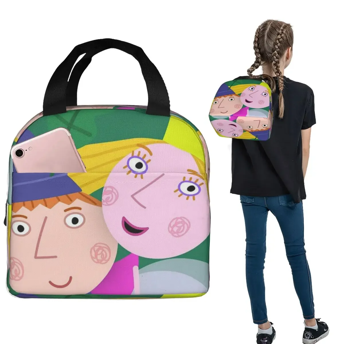 

Термосумка для обедов Ben And Hollys Cartoon для женщин и детей, портативная термосумка для еды, термосумка-тоут