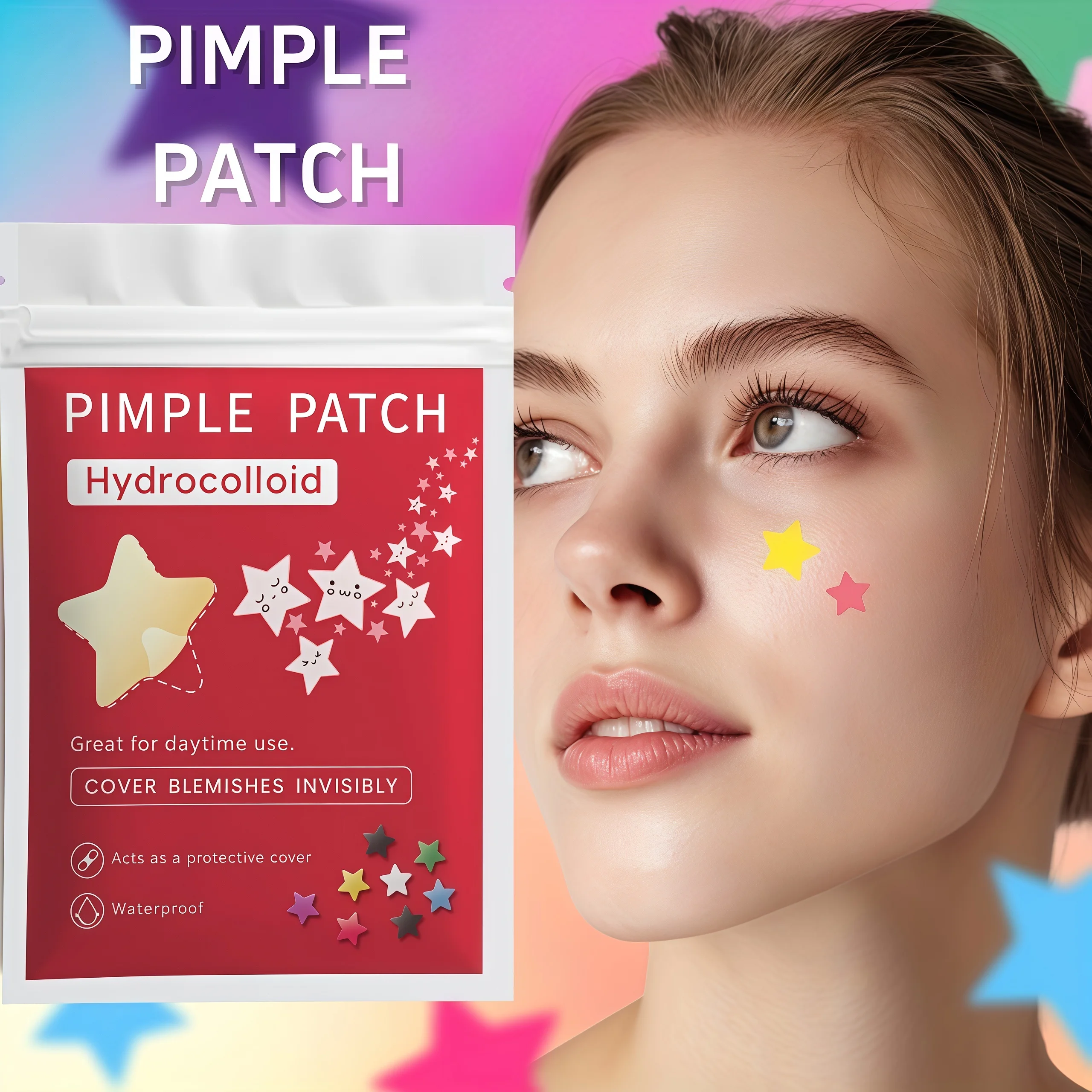840/1120/1400Pcs Pastel Star Beauty Sticker Sheets Easy Peel Face Dots For Daily Look Photo Props Gift view 5
