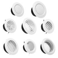 4 Types 100mm / 150mm Air Vent Ducting Ventilation Grilles Vents Cover Air Circulation Extract Valve Grille Round Shapes Parts