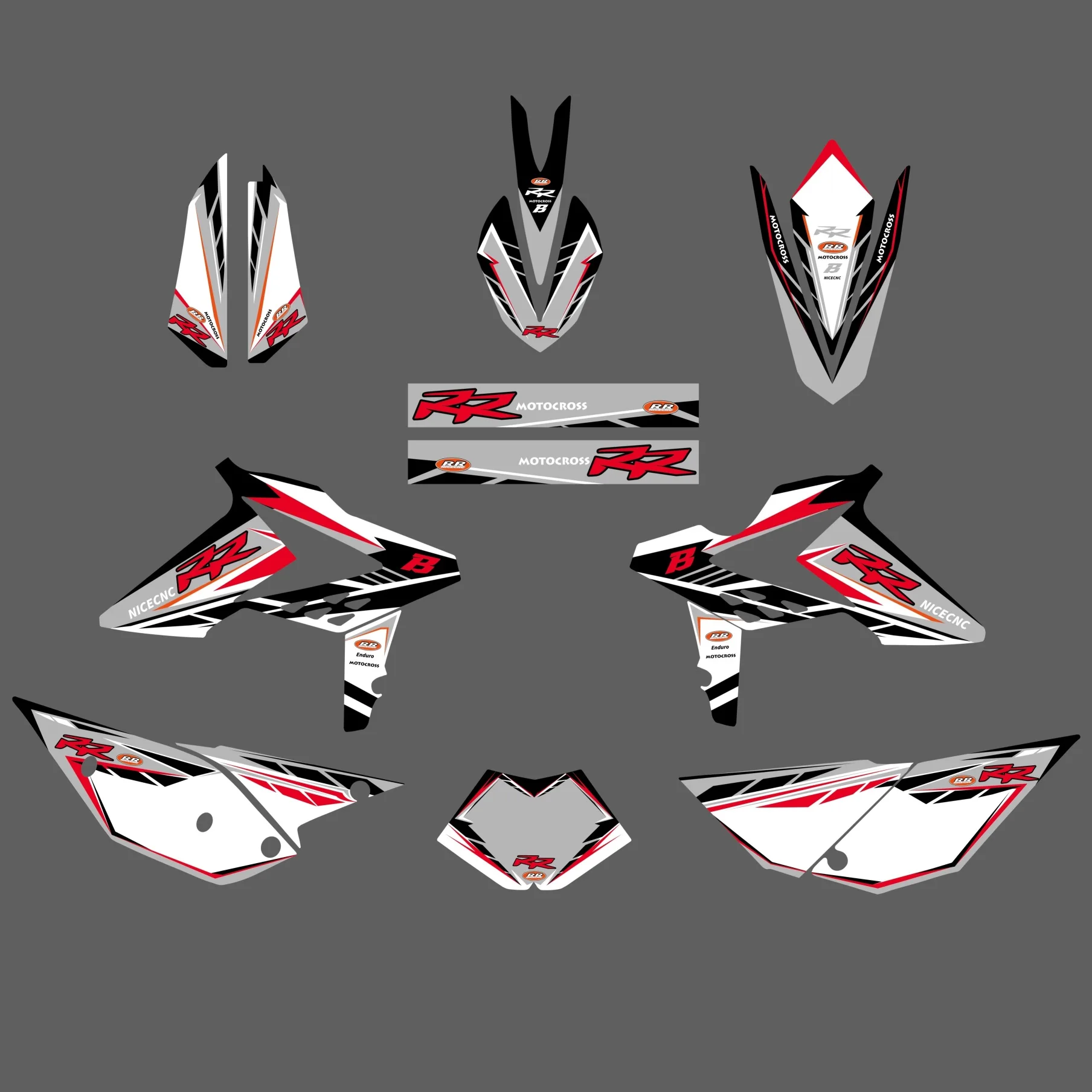 

NICECNC For Beta RR 300 2013-2017 Motorcycle Graphic Background Decals Sticker Customize RR 125 RR 250 RR 350 RR 390 450 498 500