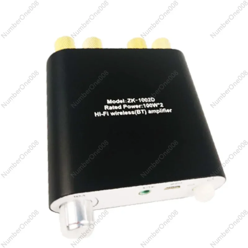 

1002D 100Wx2 Bluetooth 5.0 Audio Power Amplifier Board Module 2.0 Dual Channel Stereo Aluminum Alloy Housing