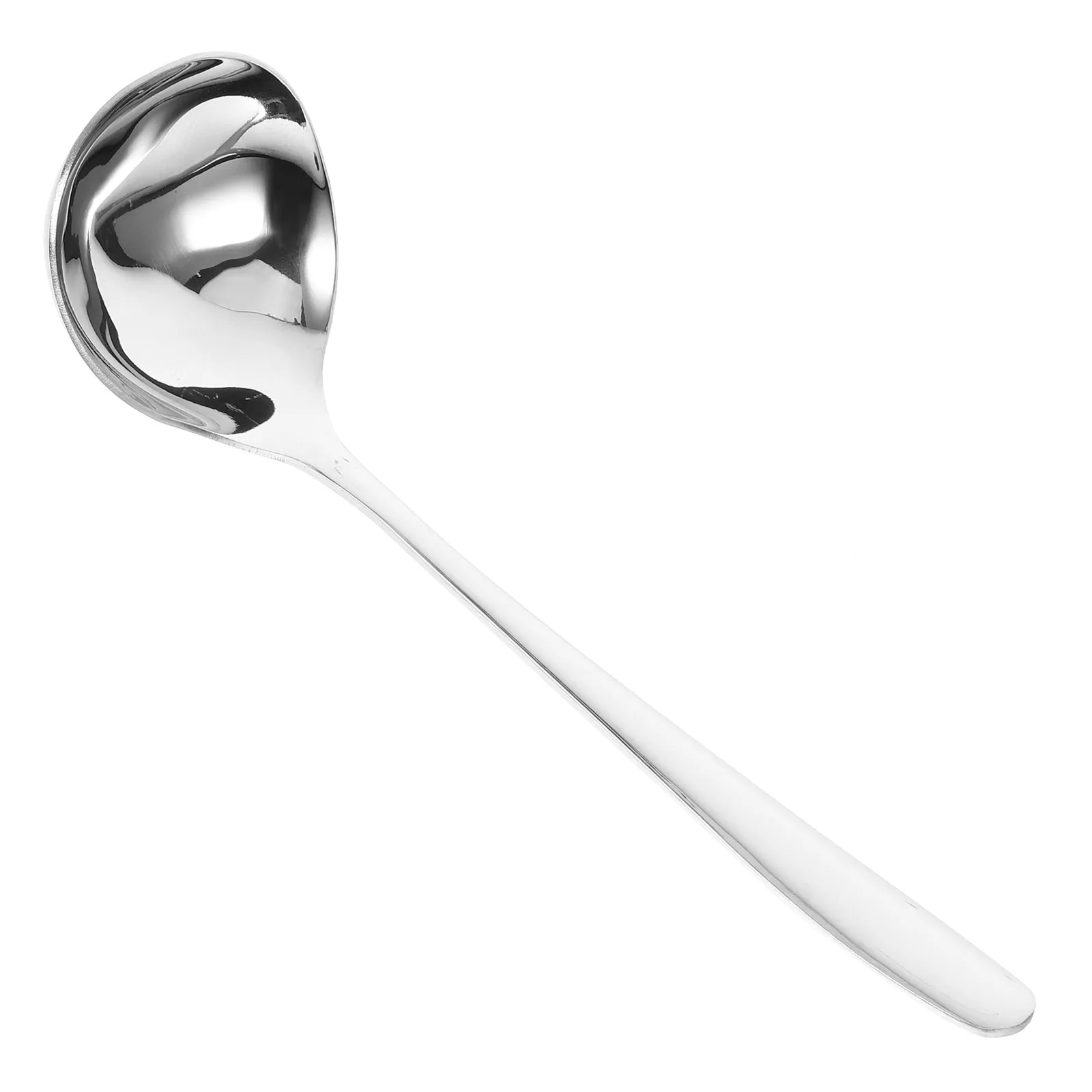 

Stainless Steel Soup Spoon 304 Grade Thick Kitchen Cutlery Hot Pot Long Handle Easy Clean Mirror Finish