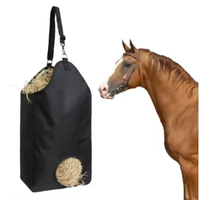 Foldable Oxford Cloth Horse Hay Bag Portable Forage Storage Carrying Pouch