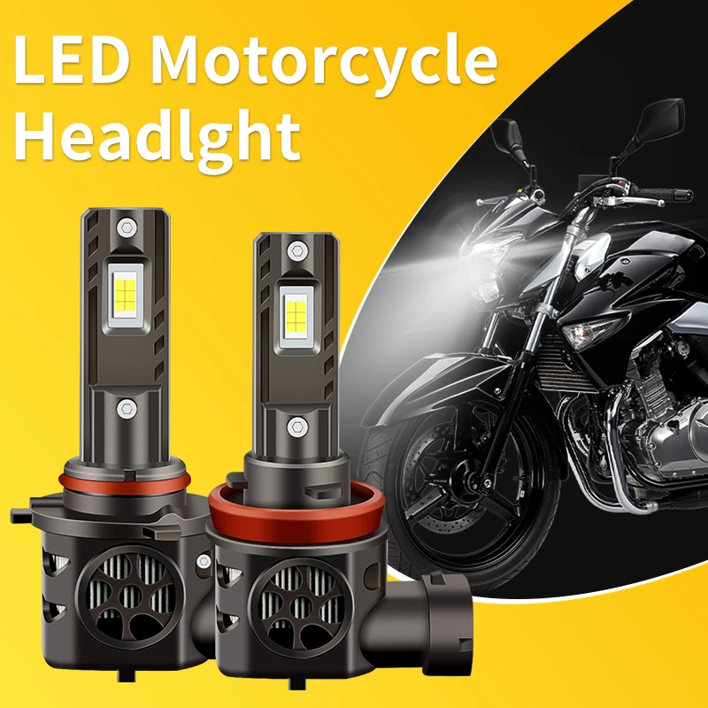 1/2PC 12V H11 Led Headlight Bulbs For Suzuki GSXR 600 750 2008-2009 9005 HB3 CSP for Motorcycle Headlamp Moto Diode Lamp 6000K