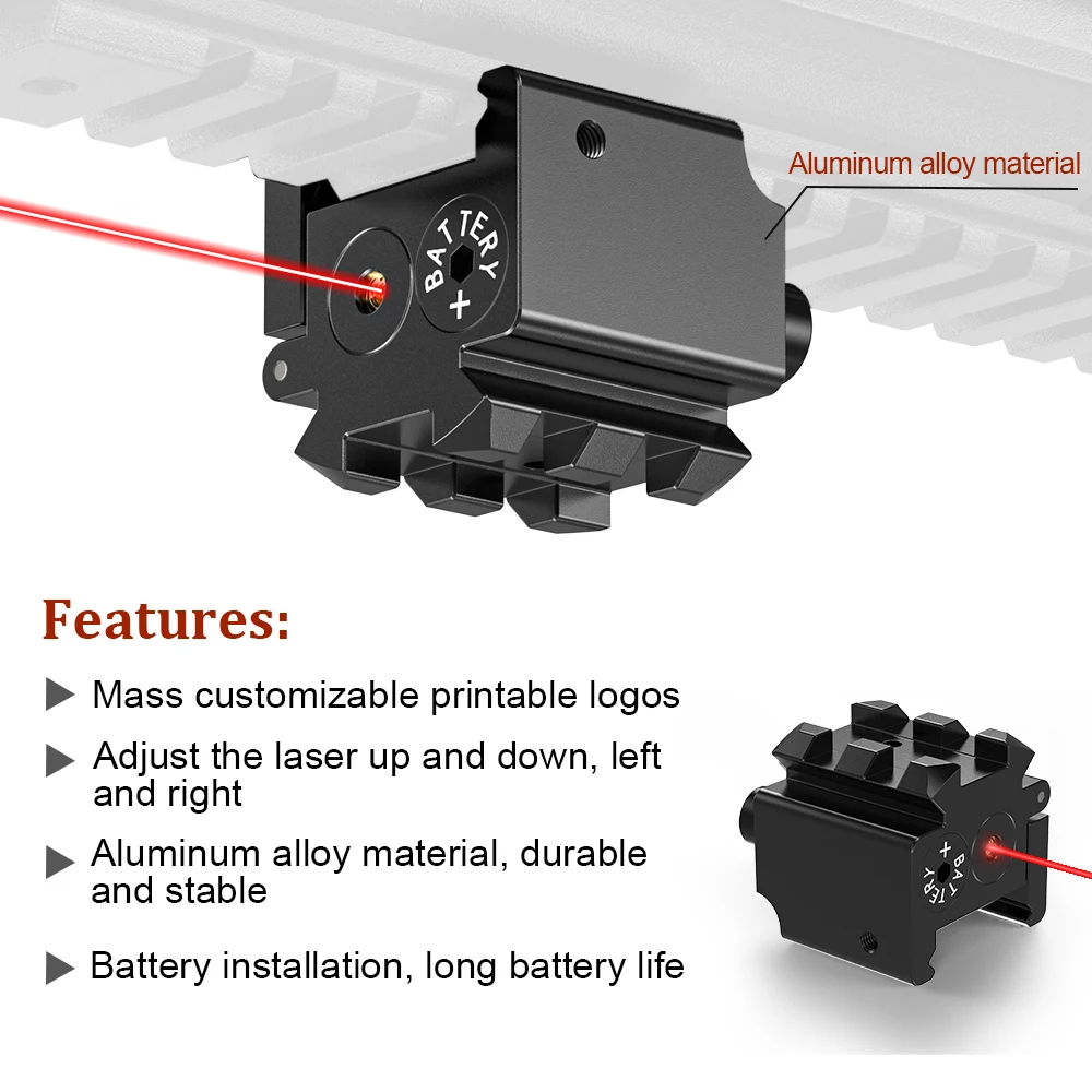 

Миниатюрный красный лазерный целеуказатель 5020 для рельсов 21 мм с высокой точностью регулировки.