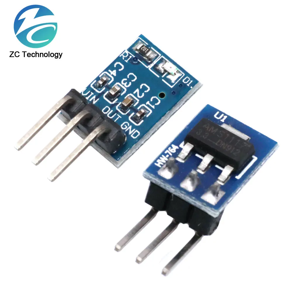 High Quality 5PCS 5V to 3.3V For DC-DC Step-Down Power Supply Buck Module AMS1117 LDO 800MA